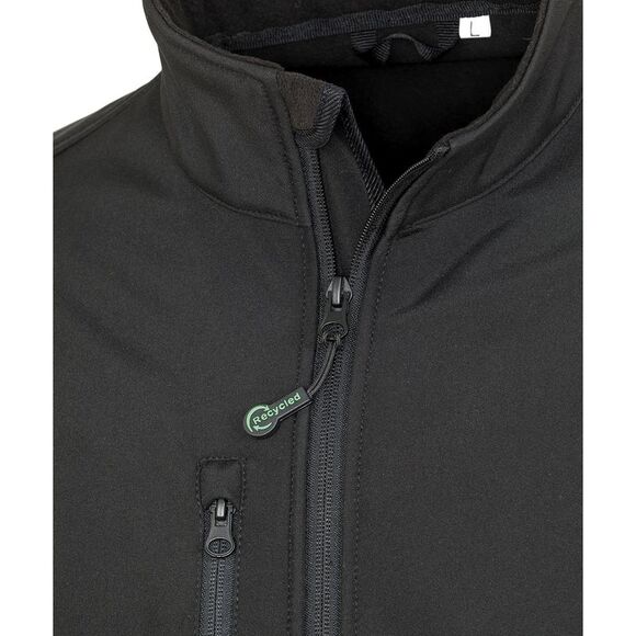 Result Genuine Recycled Mens 3-Layer Softshell Jacket / Black - Picture 5 of 5